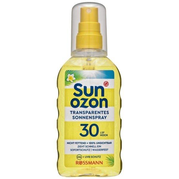Сонцезахисний прозорий спрей водостійкий Sun Ozon Transparentes Sonnenspray 200 ml LSF 30