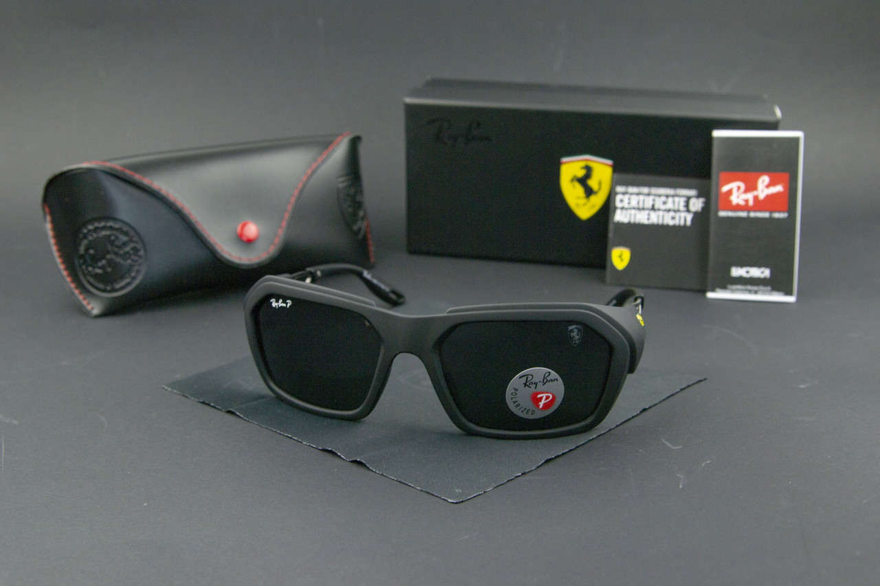 Сонцезахисні окуляри RAY BAN Ferrari поляризаційні UV400 (арт. RB4367) матовые