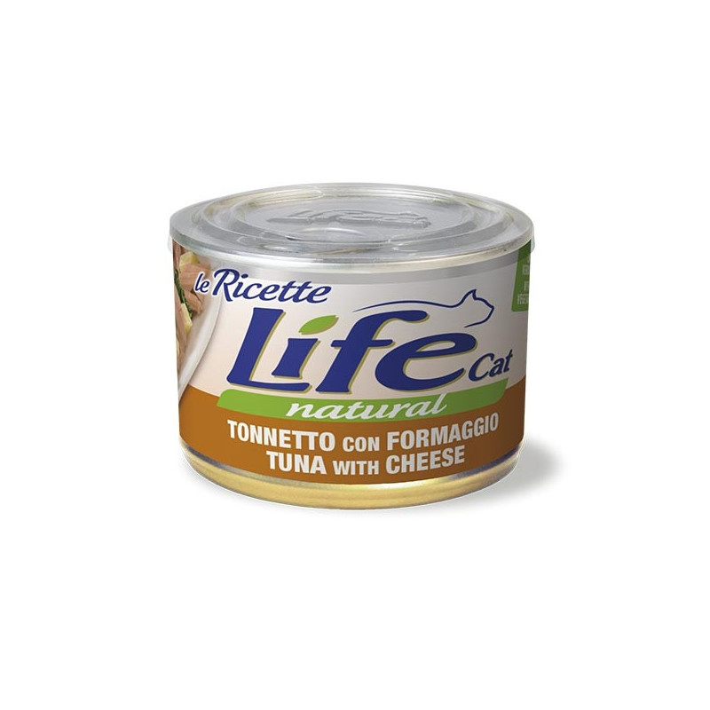 Консерва для кішок класу холістик LifeCat tuna with cheese Тунець з сиром 150 гр