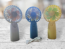Портативний міні вентилятор акумулятор USB з ручкою Cute Electric Fan