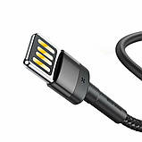 Кабель Baseus Cafule Cable（Special Edition）USB For iP 1m Grey+Black, фото 5