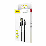 Кабель Baseus Cafule Cable（Special Edition）USB For iP 1m Grey+Black, фото 3