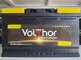 Акумулятор Volthor EFB Stop-Go 6СТ-80-АЗ (0) правий плюс