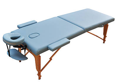 Складаний масажний стіл - кушетка дерев'яний ZENET ZET-1042 розмір S LIGHT BLUE (180*60*61) 23