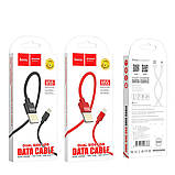 Кабель HOCO U55 USB to iP 2.4A, 1.2m, nylon. zinc connectors, Black, фото 5