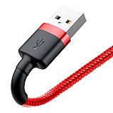 Кабель Baseus Cafule Cable USB For iP 2A 3m Red+Red, фото 4