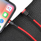 Кабель Baseus Cafule Cable USB For iP 2A 3m Red+Red, фото 7