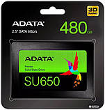 Накопичувач SSD ADATA Ultimate SU650 480GB 2.5" SATA III 3D NAND TLC, фото 4