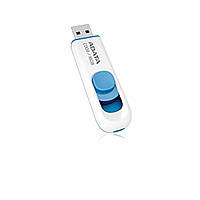 Флеш-накопичувач ADATA USB 2.0 C008 16Gb White/Blue