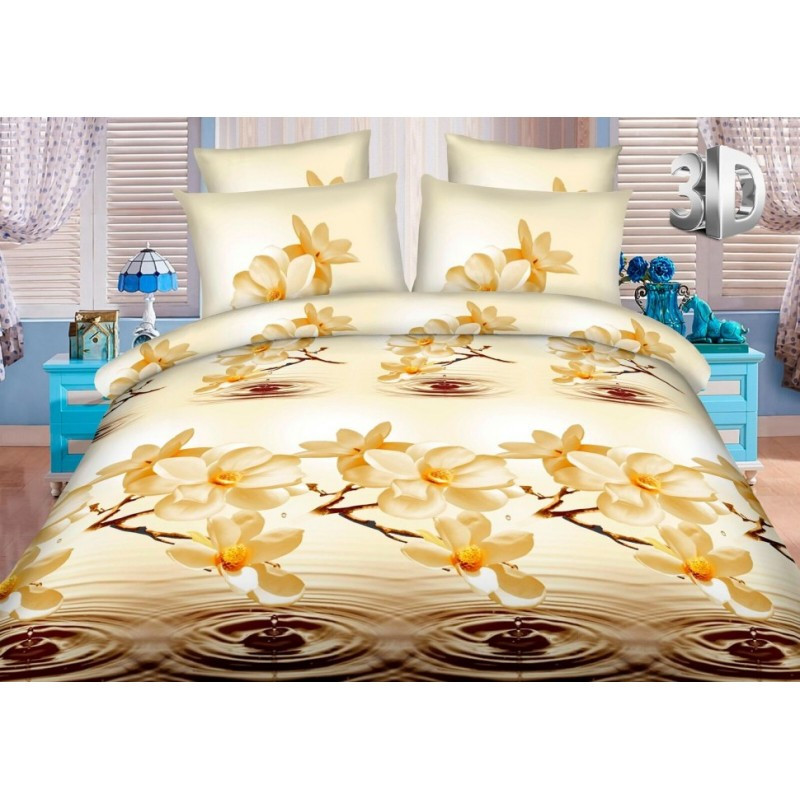 Комплект постільної білизни Restline 202 Франжипан 3D двоспальна