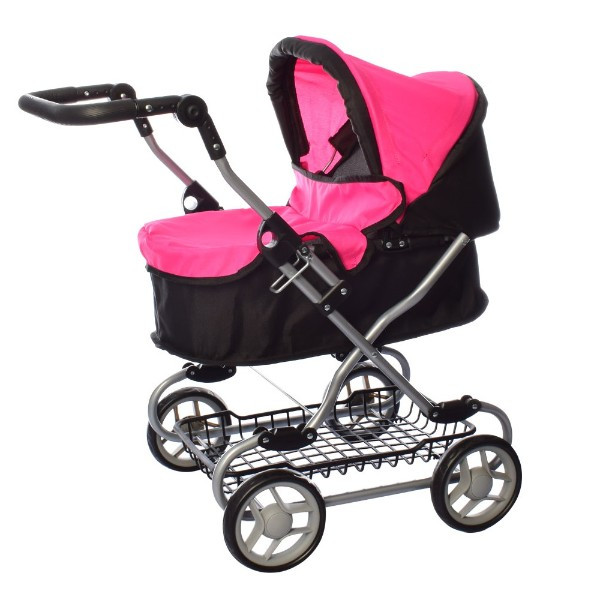 Коляска для ляльок Melogo 9680W (black/pink), фото 1