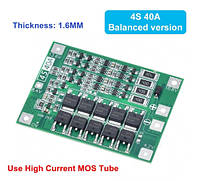 BMS 4S 40А литий ионный Li-Ion 18650 контроллер балансировка.