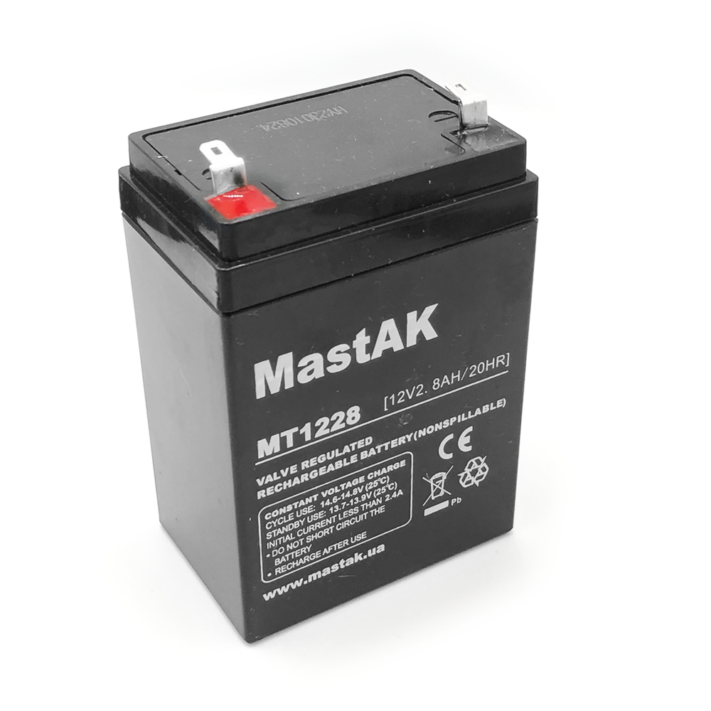 Акумулятор 12v 2.8Ah MastAK MT1228