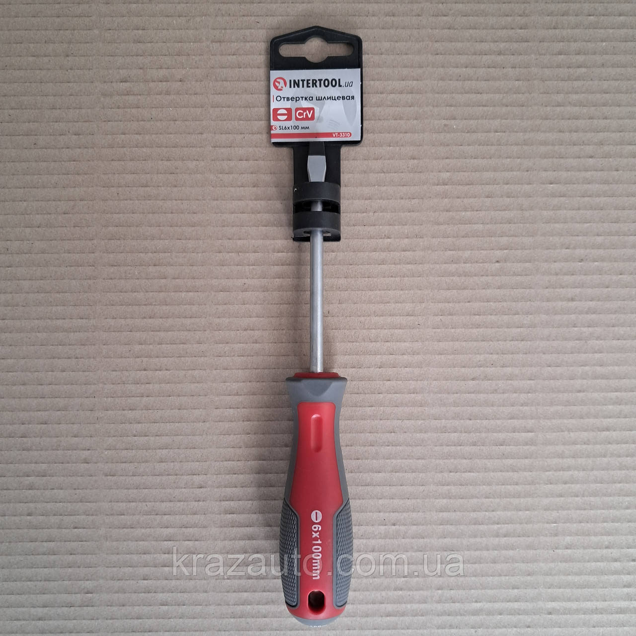 Викрутка шліцьова SL6.0*100 мм, CR-V INTERTOOL VT-3310, фото 1