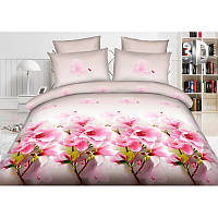 Комплект постільної білизни Restline 201 Магнолія 3D Євро