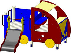 Дитячий комплекс АВТОМОБІЛЬ гірка пластик