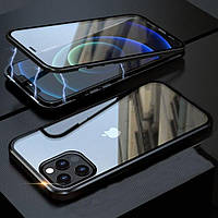 Магнитный чехол Magnetic для Apple IPhone 13 Pro два стекла (Разные цвета)
