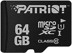 Карта пам'яті microSDXC (UHS-1) Patriot LX Series 64Gb class 10