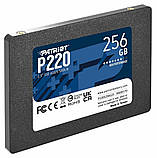 Накопичувач SSD Patriot P220 256GB 2.5" 7mm SATAIII, фото 4
