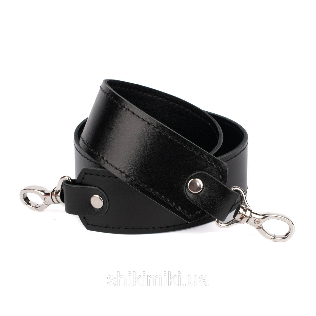 Ремінь з карабінами (85*4см) на підкладі, колір Чорний, фото 1