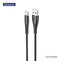 Кабель CHAROME C20-02 USB-A to USB-C charging data cable Black