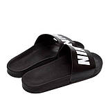 Чоловічі шльопанці Nike, літні чоловічі шльопанці чорного кольору, чоловічі легкі сланці шльопанці з логотипом, фото 10