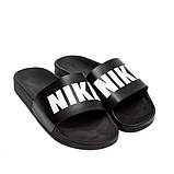 Чоловічі шльопанці Nike, літні чоловічі шльопанці чорного кольору, чоловічі легкі сланці шльопанці з логотипом, фото 7