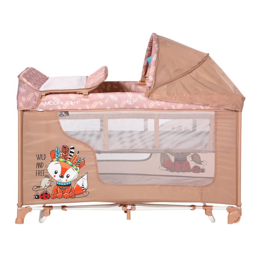 Манеж Lorelli MOONLIGHT 2L ROCKER (beige foxy), фото 1