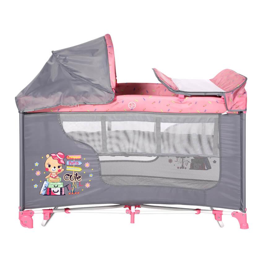 Манеж Lorelli MOONLIGHT 2L ROCKER (pink travelling), фото 1