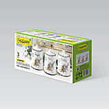 Набір банок для сипких продуктів чай, кава, цукор 3 шт. Maestro MR-20049-03CS Набір керамічних банок для дому, фото 2