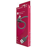 Кабель BOROFONE BX26 Express Lightning 1m, 2.4A, nylon braid Metal Gray, фото 6