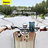 Велотримач для телефона Baseus Quick to take cycling Holder (Applicable for bicycle and Motorcycle）Black, фото 7