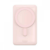 Зовнішній акумулятор Baseus Magnetic Bracket Wireless Fast Charge Power Bank 10000mAh 20W Pink (With cable