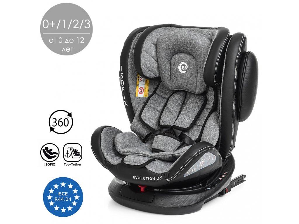 Автокрісло El Camino (0-36кг) ME 1045 EVOLUTION 360 ISOFIX (urban grey), фото 1