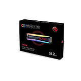 Накопичувач SSD M.2 ADATA SPECTRIX S40G RGB 512GB 2280 PCIe 3.0x4 NVMe 3D NAND Read/Write: 3500/3000 MB/sec, фото 5
