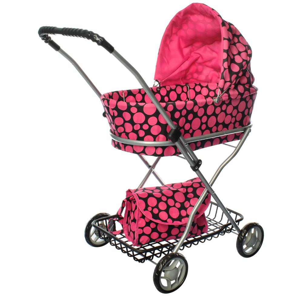 Коляска для ляльок Melogo 9325 (pink/black), фото 1