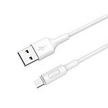 Кабель HOCO X25 USB to Micro 2A, 1m, PVC, PVC connectors, White, фото 4