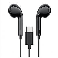 Навушники HOCO M101 Crystal joy Type-C wire-controlled digital earphones with microphone Black