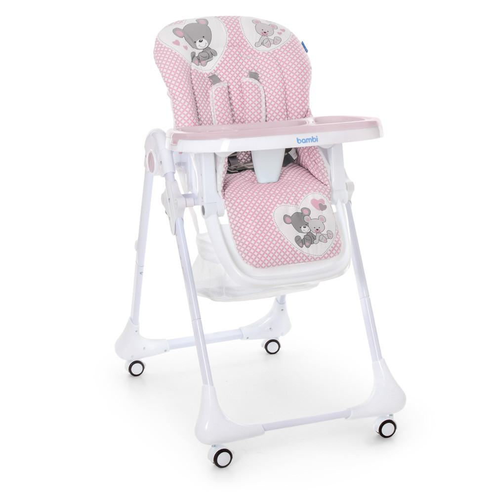 Стільчик для годування Bambi M 3233 (teddy pink), фото 1