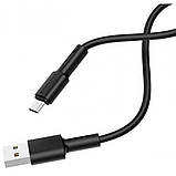 Кабель BOROFONE BX31 USB to Micro 2.4A, 1m, silicone, TPE connectors, Black, фото 4