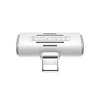 Адаптер BOROFONE BV6 Comfortable dual Lightning digital audio converter White