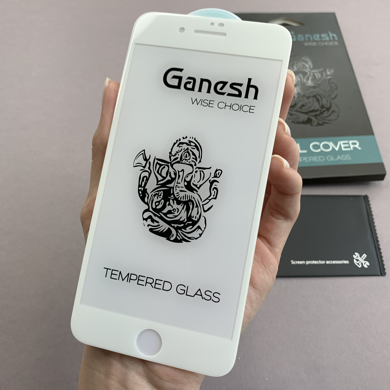 Захисне скло для Apple iPhone 8 Plus Ganesh 5d скло на телефон айфон 8 плюс біле