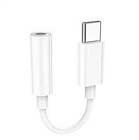Кабель-перехiдник HOCO LS35 Type-C to 3.5mm digital audio converter White