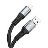 Кабель BOROFONE BX88 Solid silicone charging data cable for iP Black, фото 3