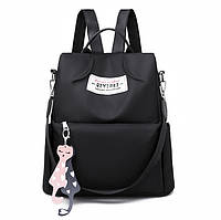 Рюкзак Жіночий повсякденний, OIYREI з брелоком, з нейлонової тканини (32х33х13), Чорний