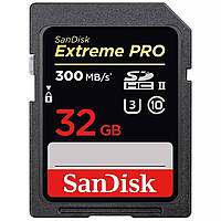 Карта пам'яті SDXC (UHS-II U3) SanDisk Extreme Pro 32Gb class 10 V90 (R300MB/s, W260MB/s)