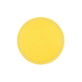 Дно сумки кругле (20 см), колір Жовтий