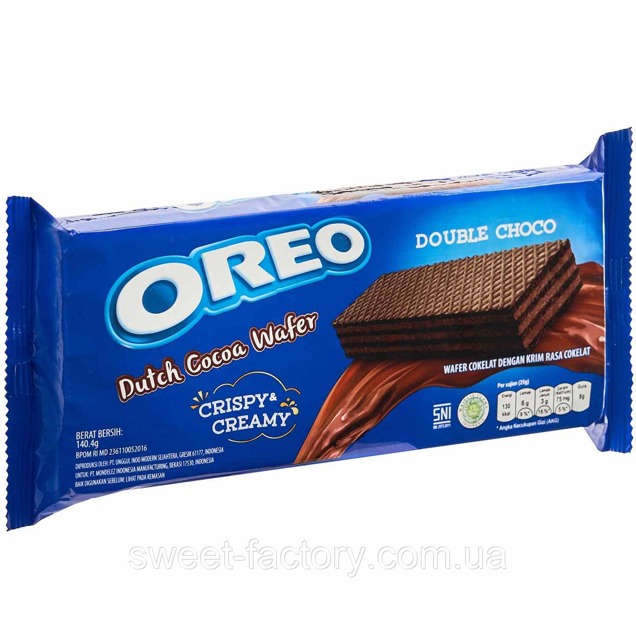 Вафли Oreo Dutch Cocoa Wafer Double Choco 140g, фото 1