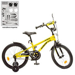 Велосипед дитячий 2-х кол. 18д. PROF1 Y18214 Shark (yellow/black)