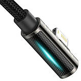 Кабель Baseus Legend Series Elbow Fast Charging Data Cable USB to iP 2.4A 2m Black, фото 5